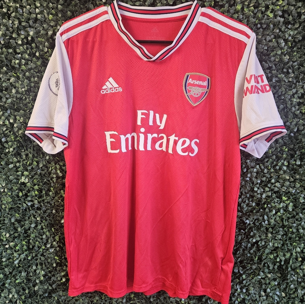 MENS LARGE ARSENAL F.C. ENGLAND 2019/2020 HOME FOOTBALL PEPE #19 JERSEY